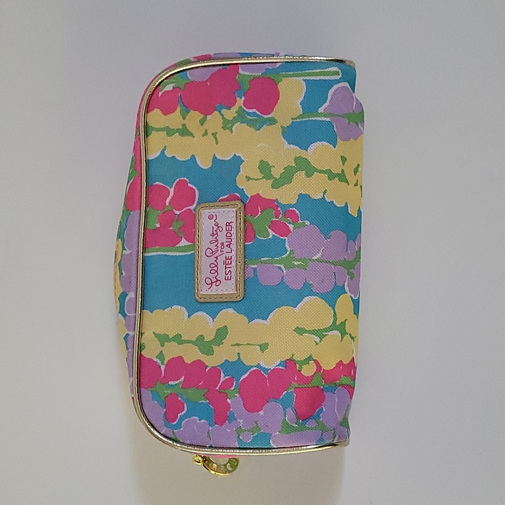 Lilly Pulitzer for Estee Lauder makeup case multicolor small NWOT